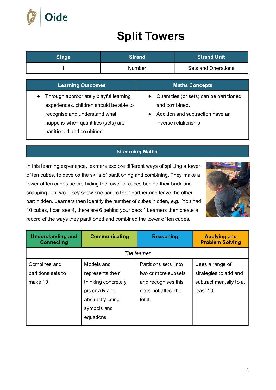 Split Towers Stage 1 Sets and Operations pdf