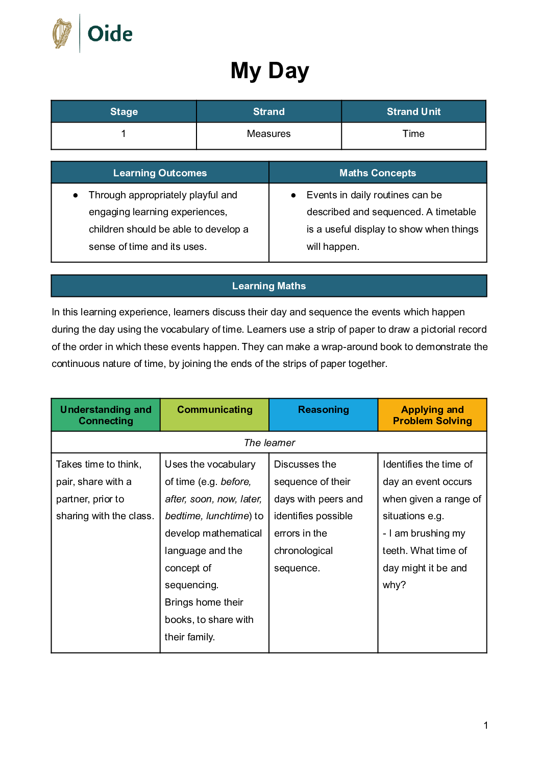 My Day Stage 1 Time pdf