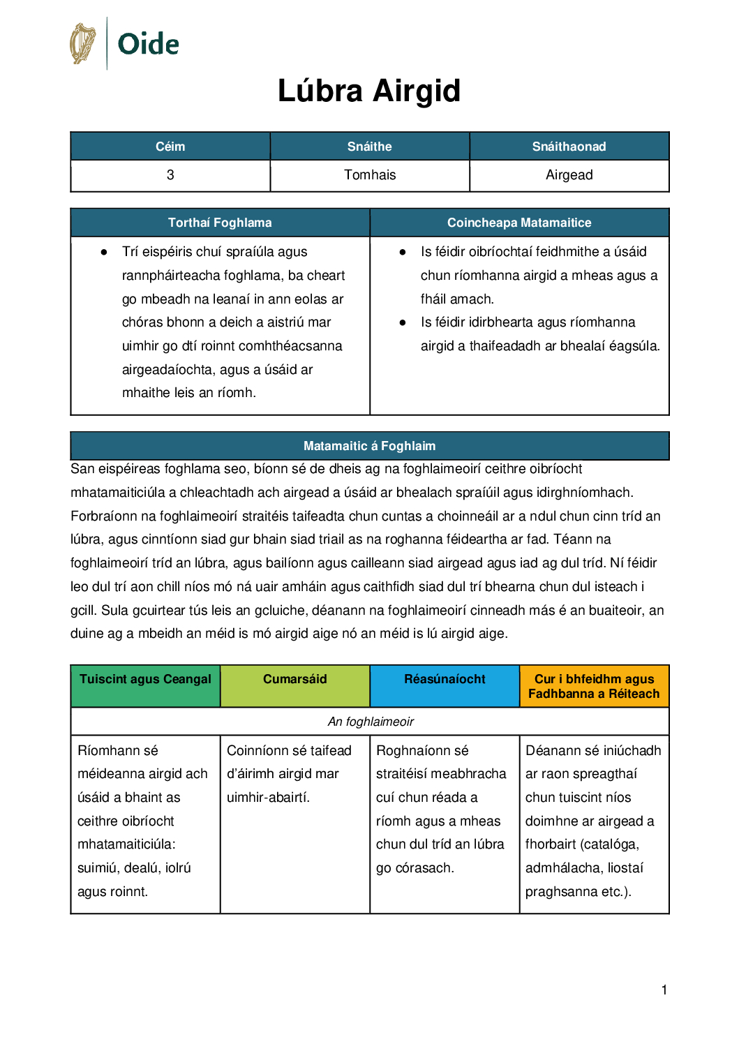 Lubra Airgid Ceim 3 Airgead pdf