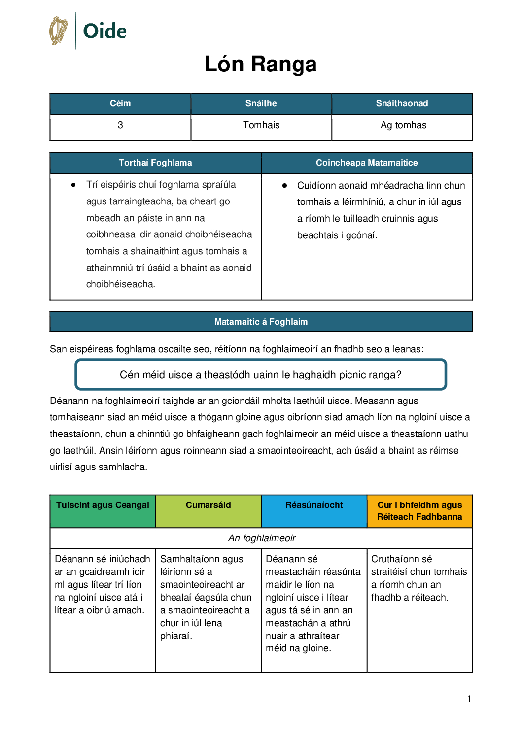 Lon Ranga Ceim 3 Ag Tomhas pdf