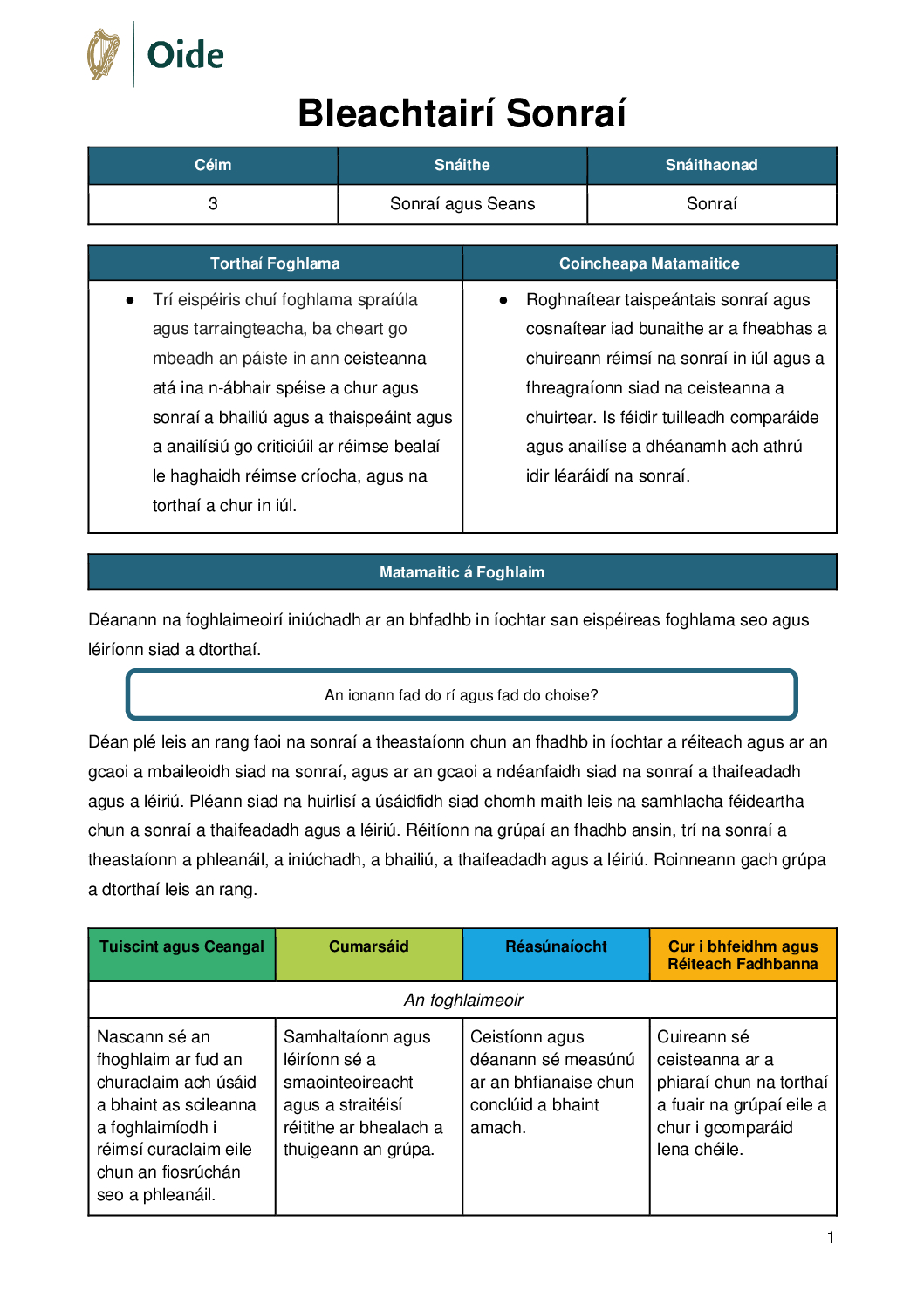 Bleachtairi Sonrai Ceim 3 Sonrai pdf