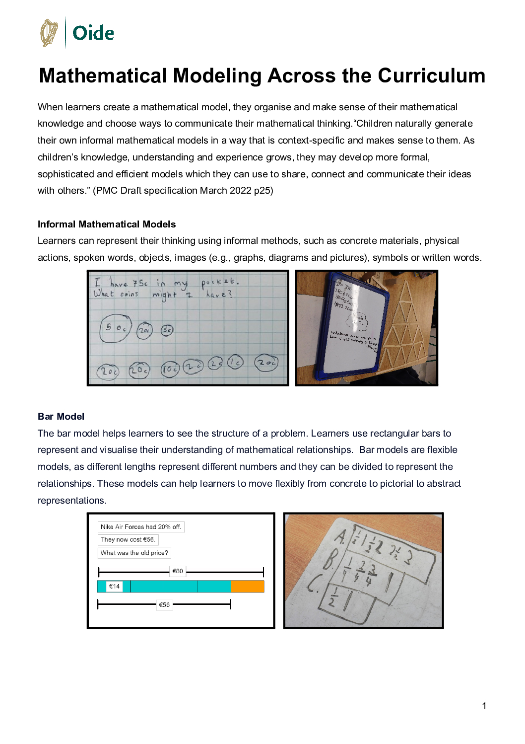 Mathematical Modeling Across the Curriculum Information Sheet pdf