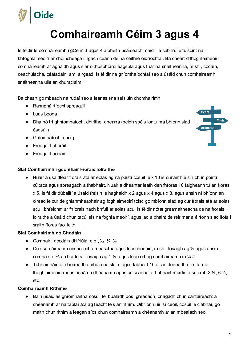 Comhaireamh Ceim 3 agus 4 pdf