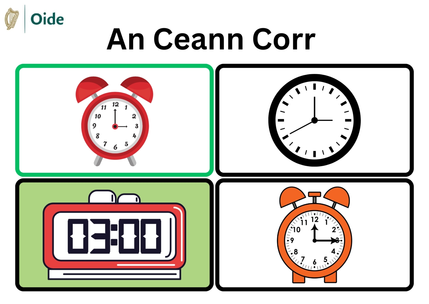 Time Mixed Clocks (Gaeilge)