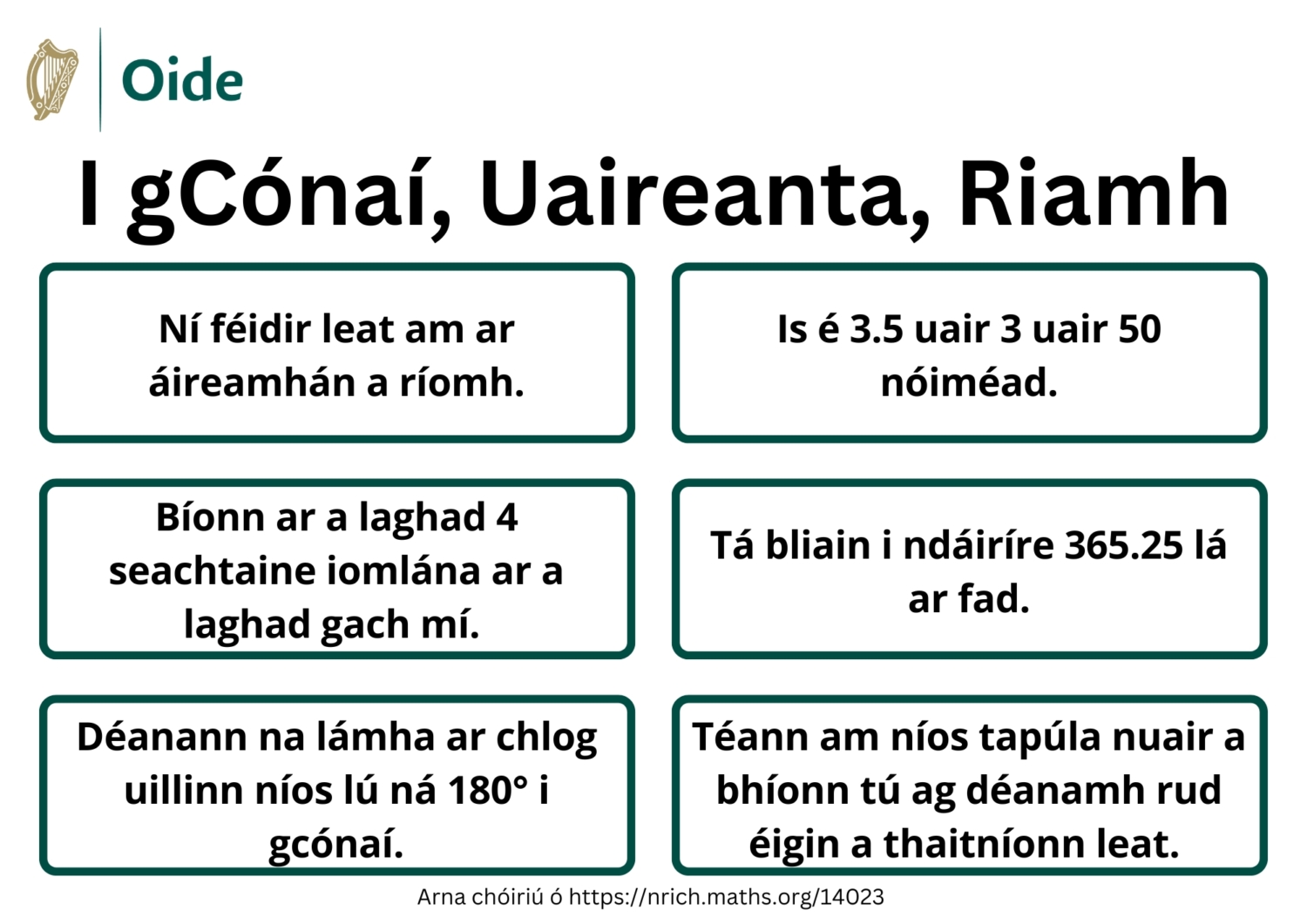 (Irish) TIme Stage 4