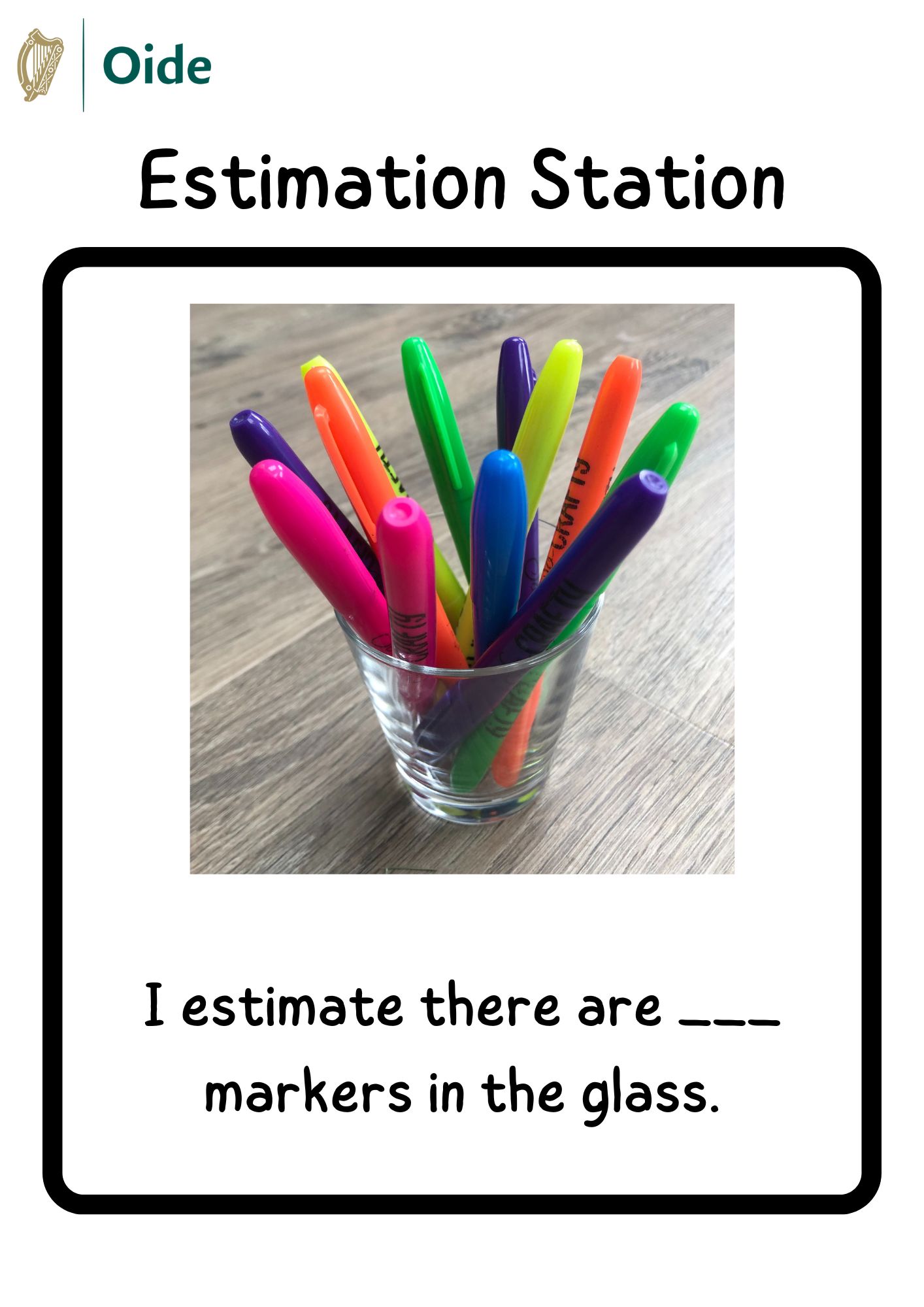 Estimation Station Markers and Glass