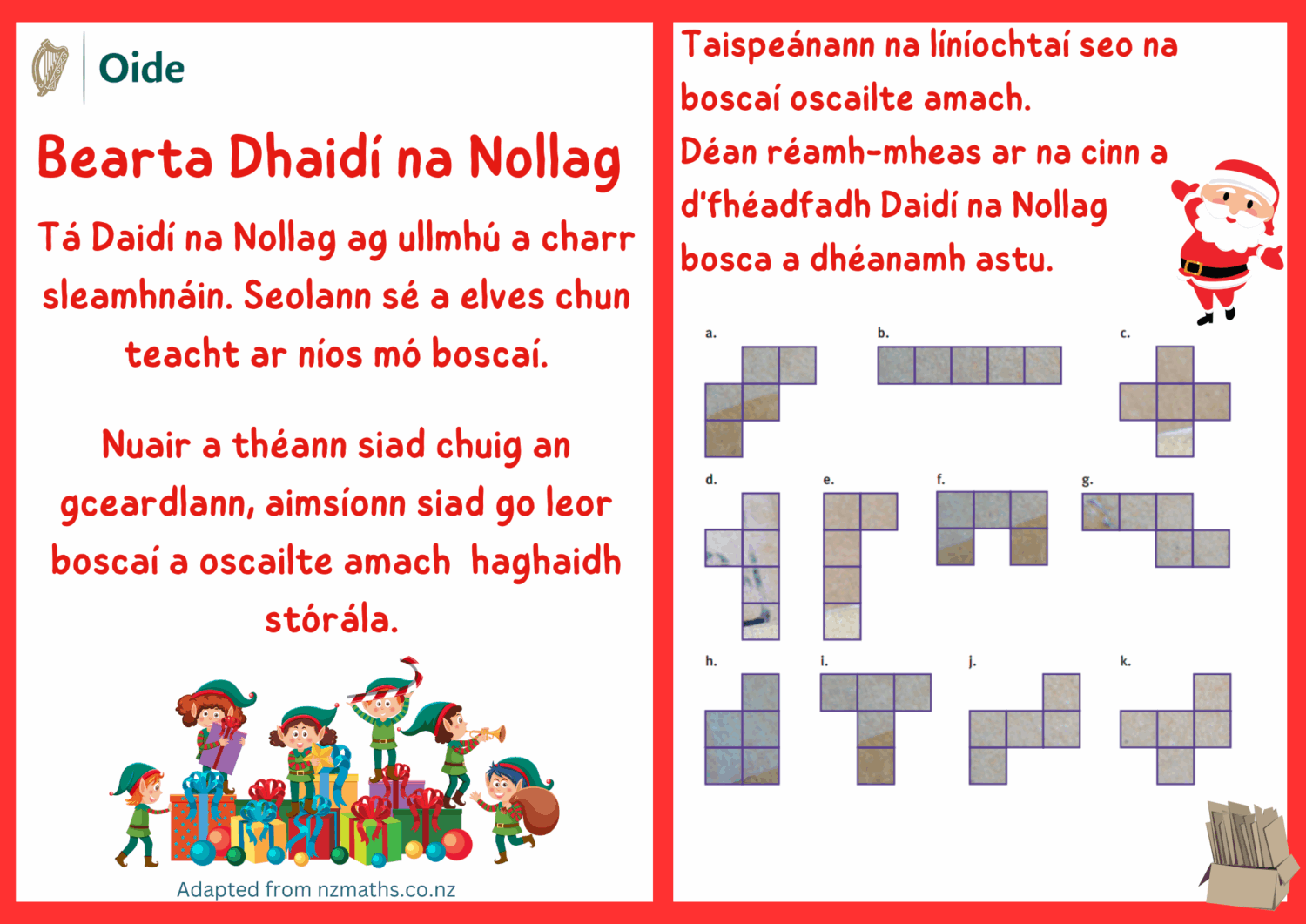 Santa's Parcels Gaeilge