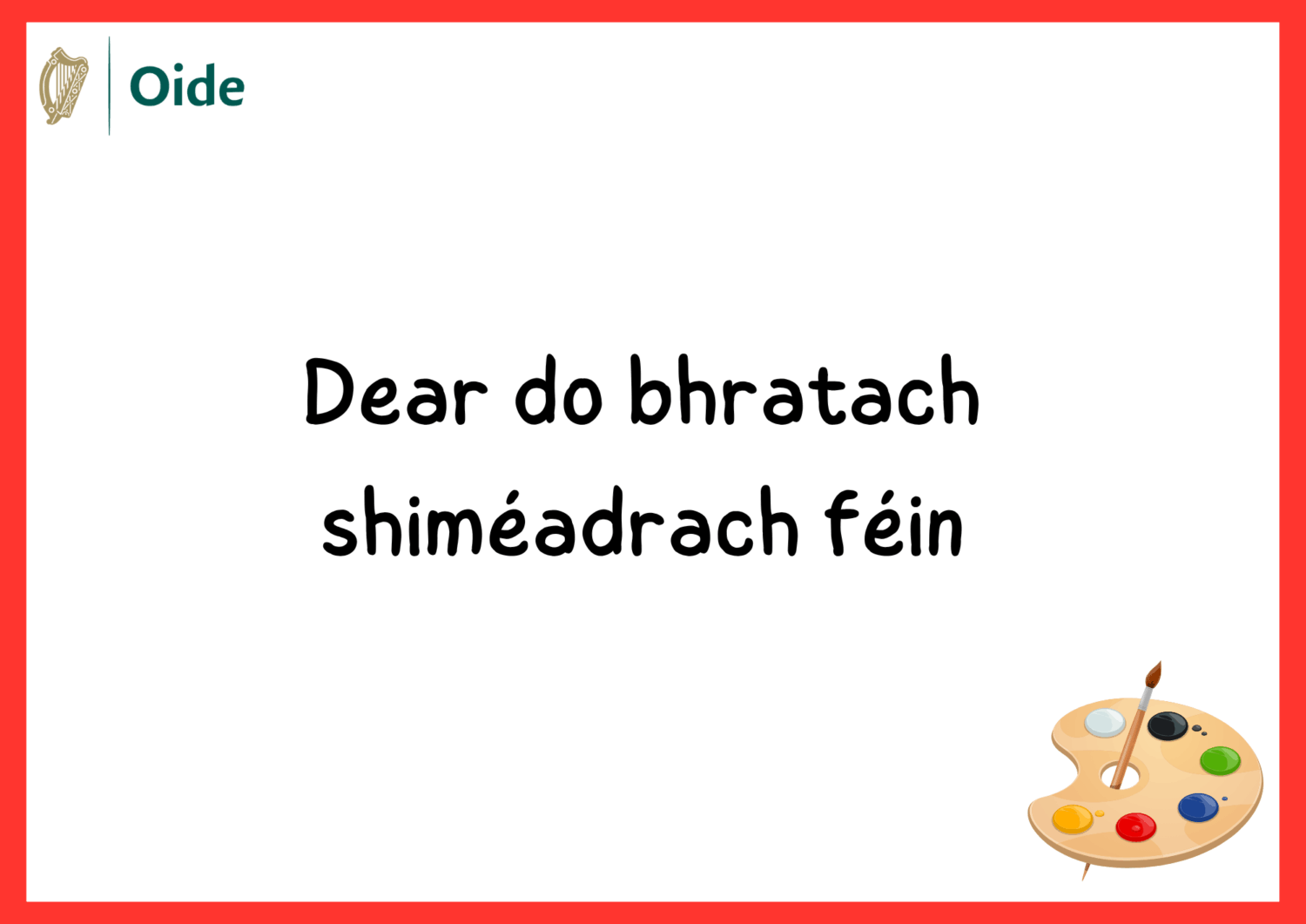 Symmetrical Flag Gaeilge