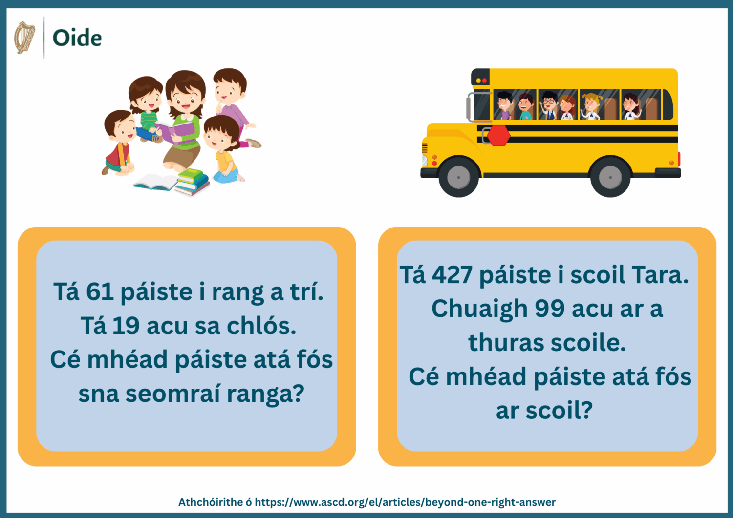 Páistí ar Scoil Gaeilge