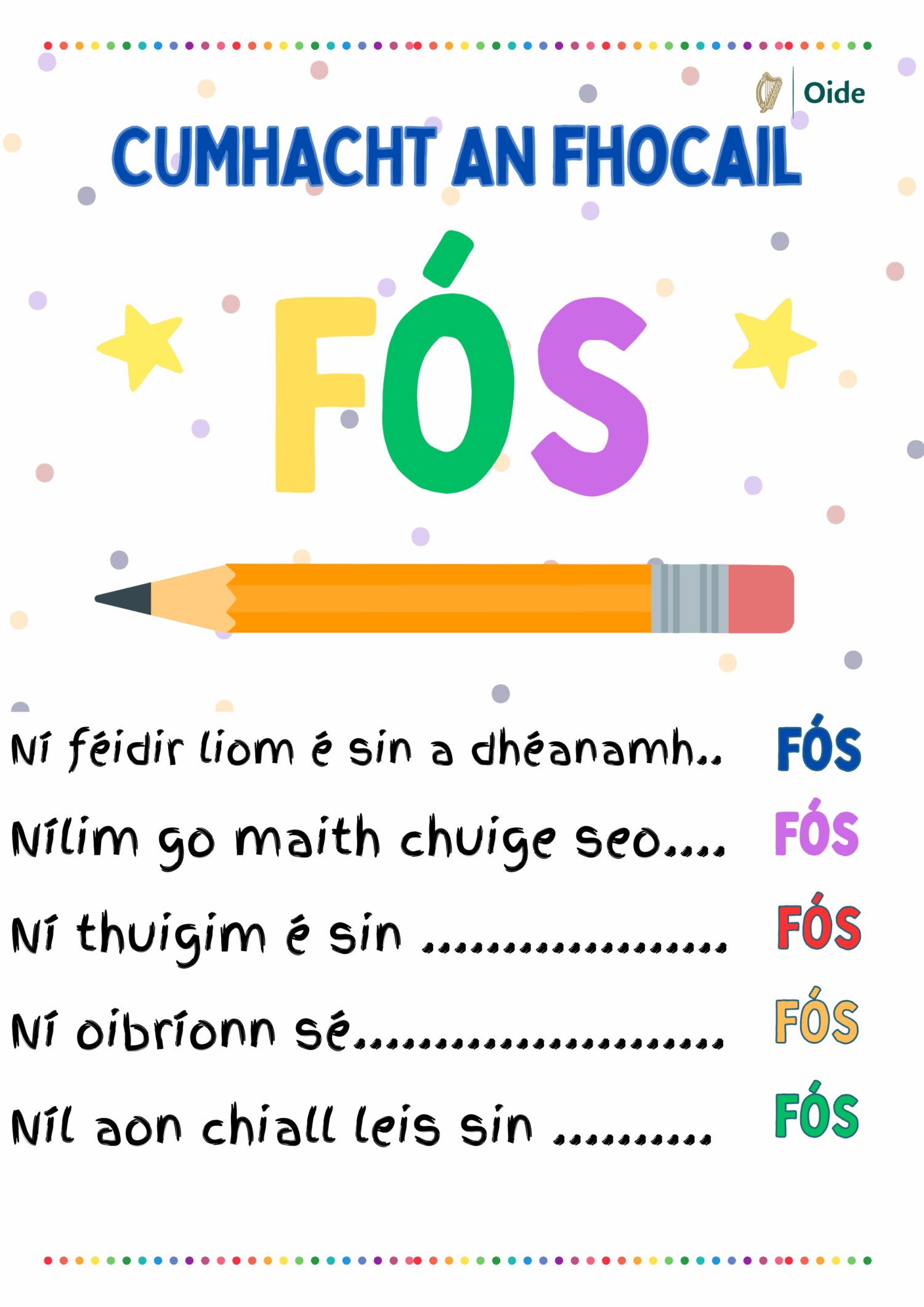 Cumhacht an fhocail Fós