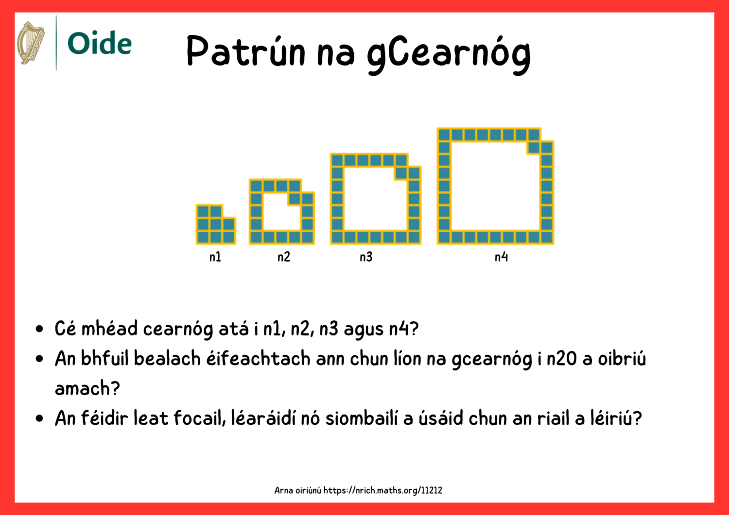 Patrún na gCearnóg ardleibhéal