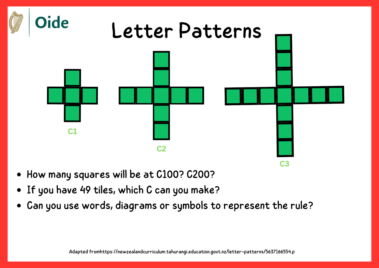 Letter Patterns Advanced