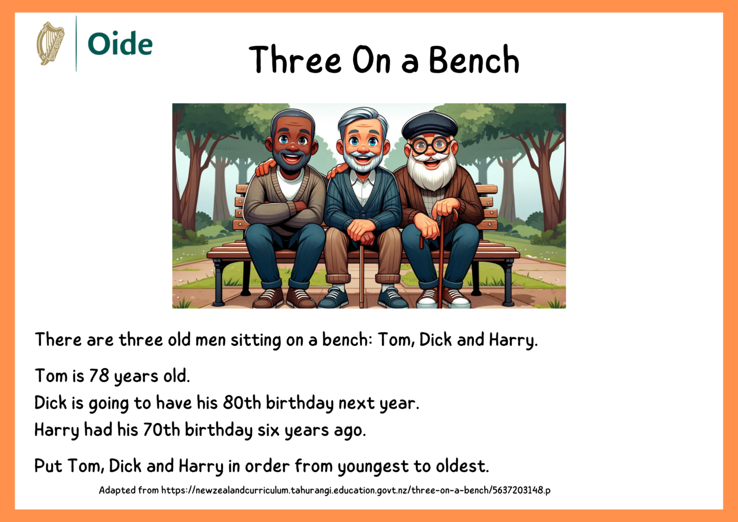 Three On a Bench