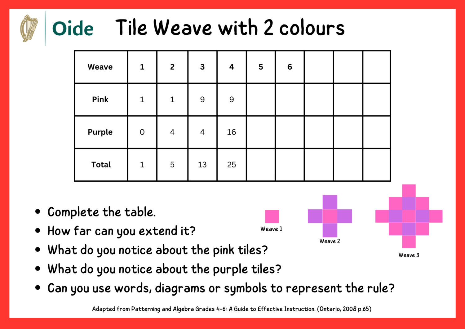 Tile Weave with 2 colours