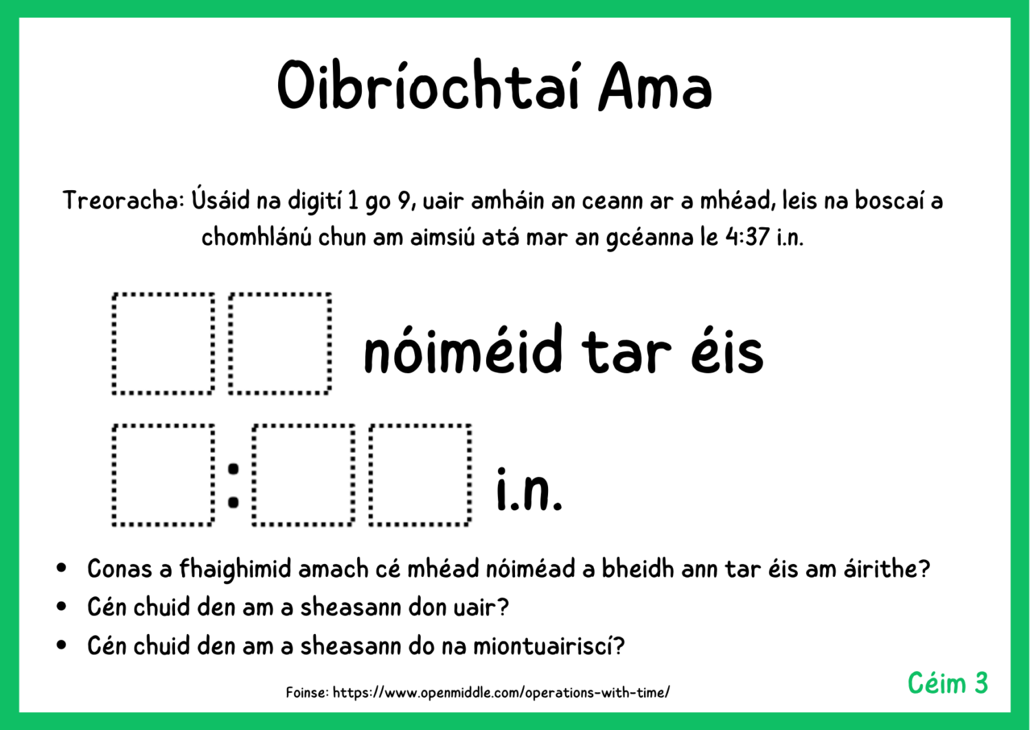 Oibríochtaí Ama
