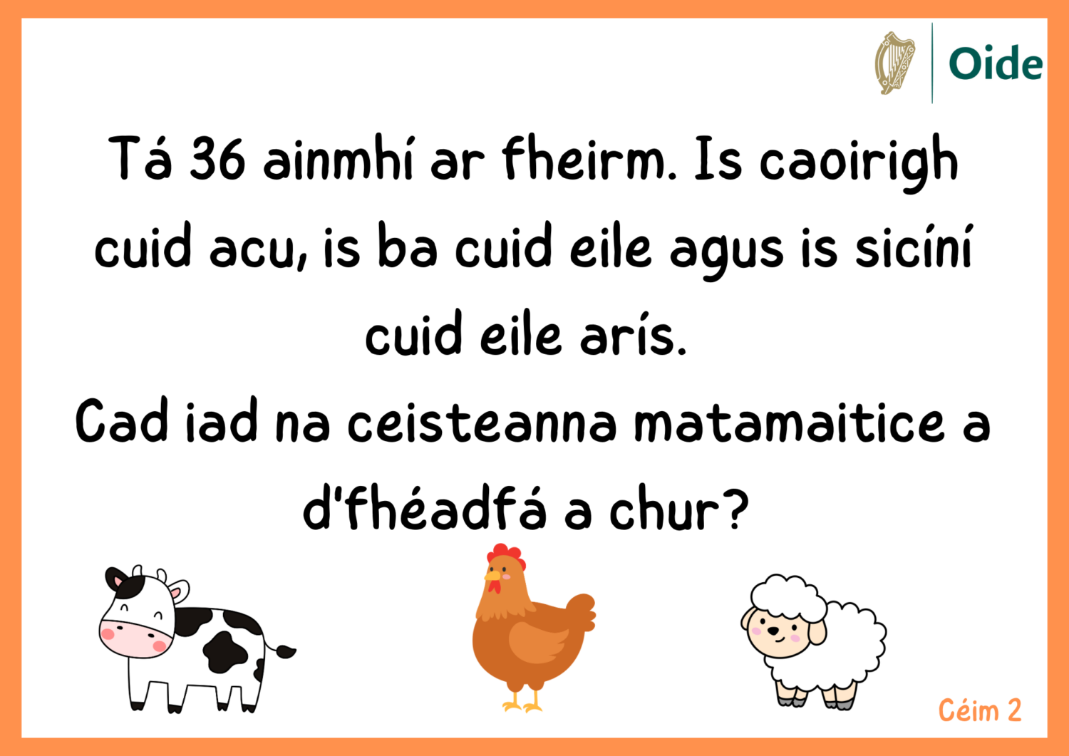 Bonn a Deich Ainmhithe ar na bhFeirm