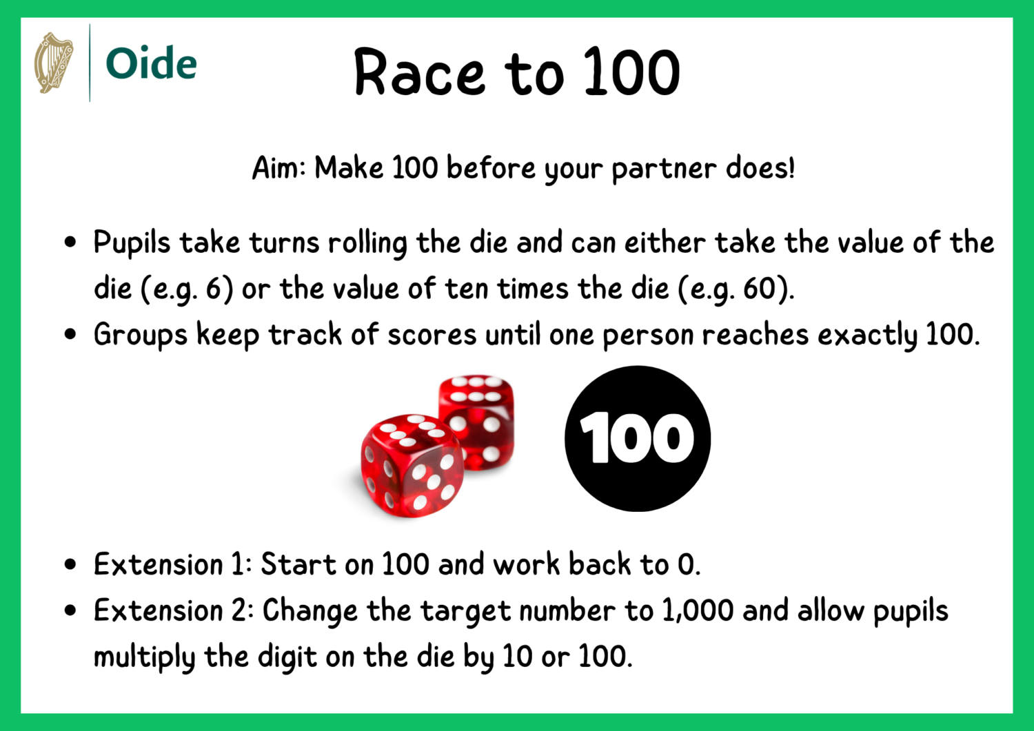 Race to 100