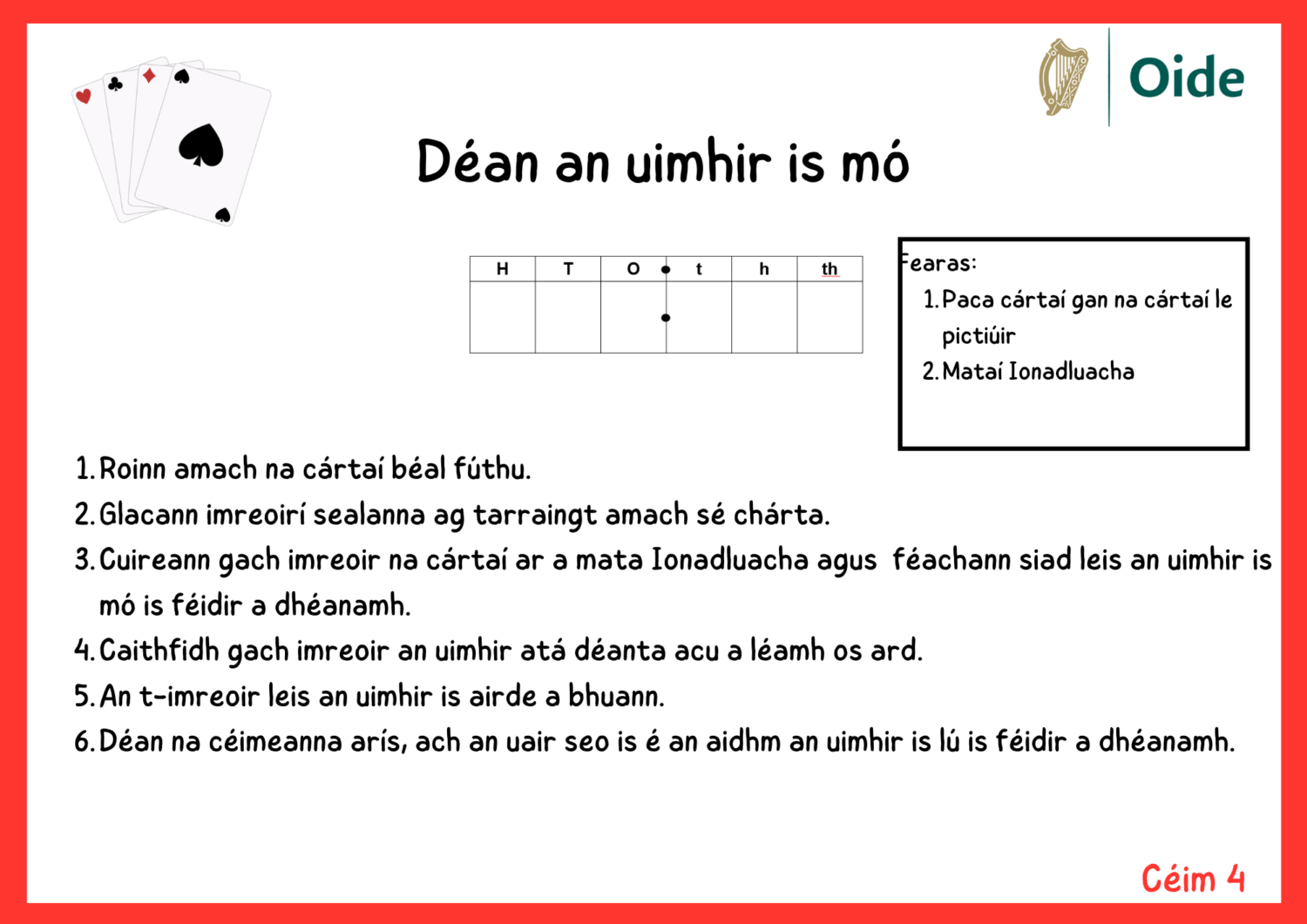 Déan an uimhir is mó