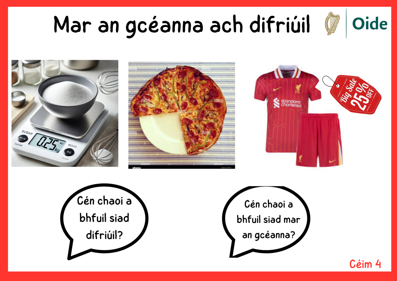 Mar an gcéanna ach difriúil