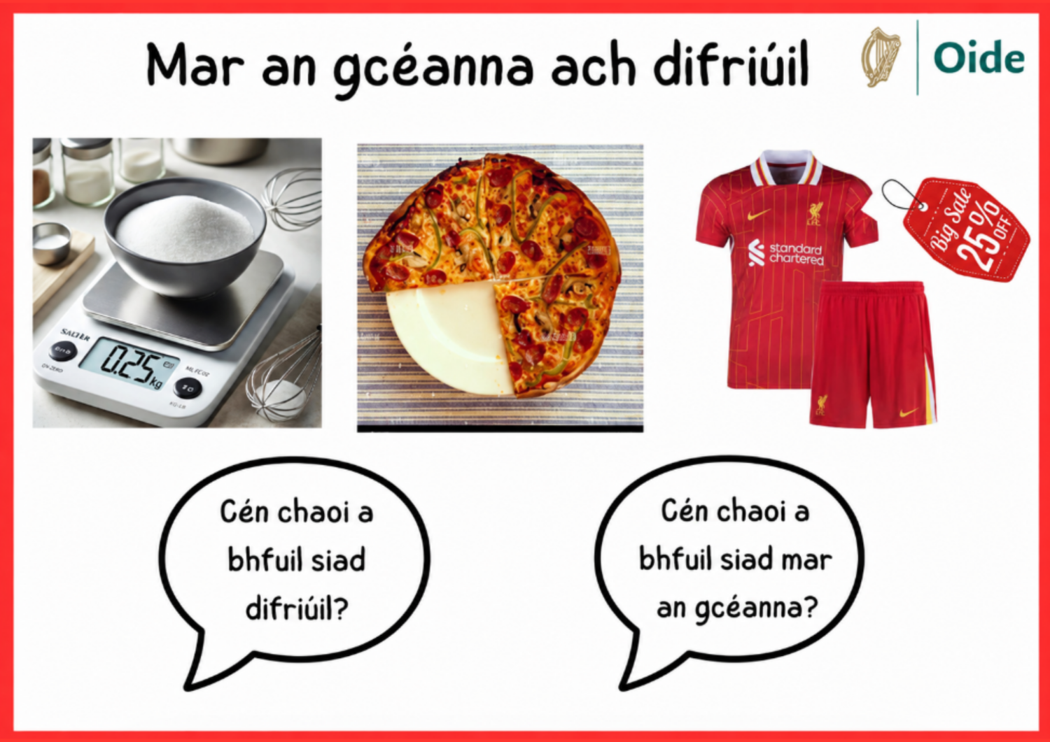 Mar an gcéanna ach difriúil
